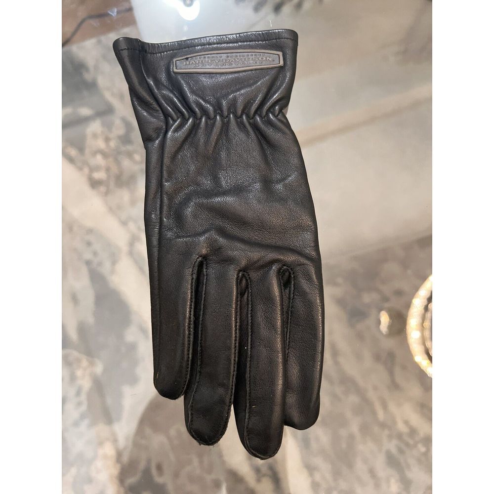 Harley Davidson Women's L Soft Leather Gauntlet Riding‎ One Single Glove Black
